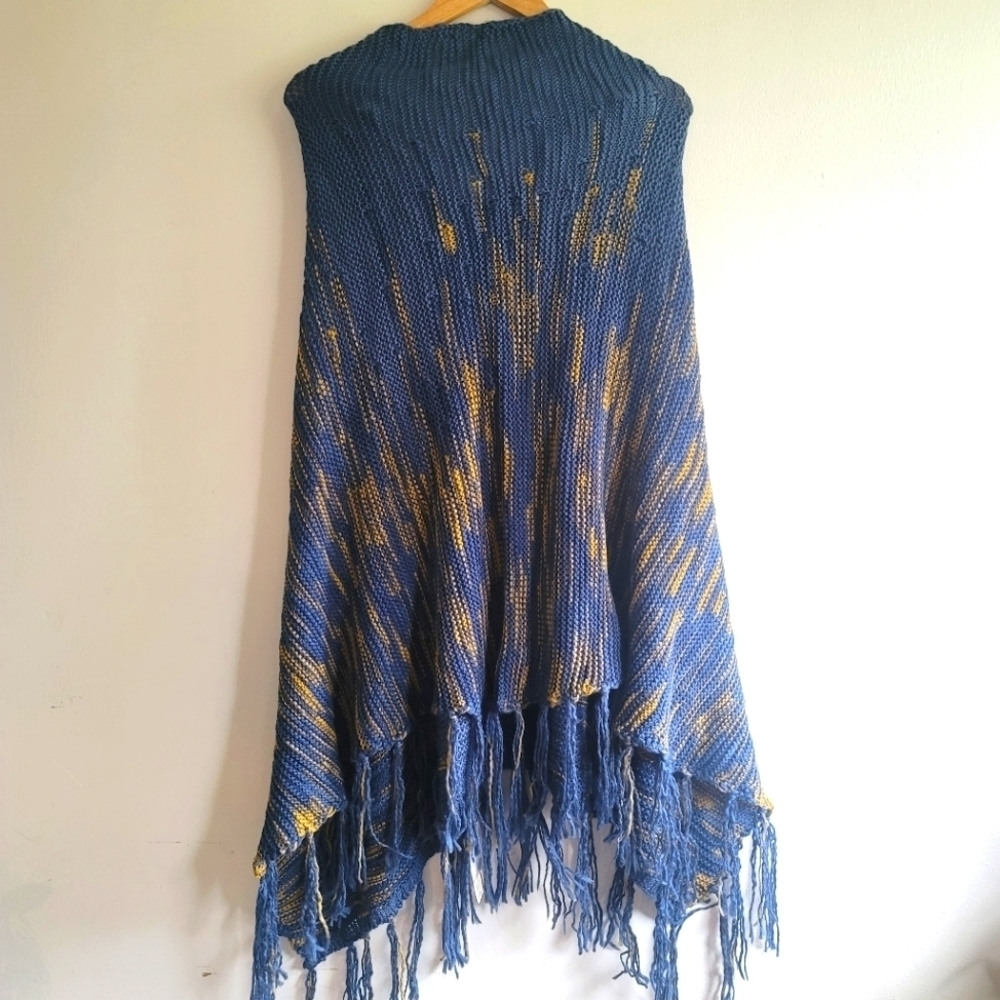 Lularoe, Mimi Shawl, Blue and Marigold,‎ One Size - Picture 3 of 8